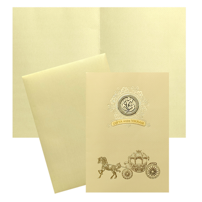 Gold Texture Sheet Invitation Card-King of Cards