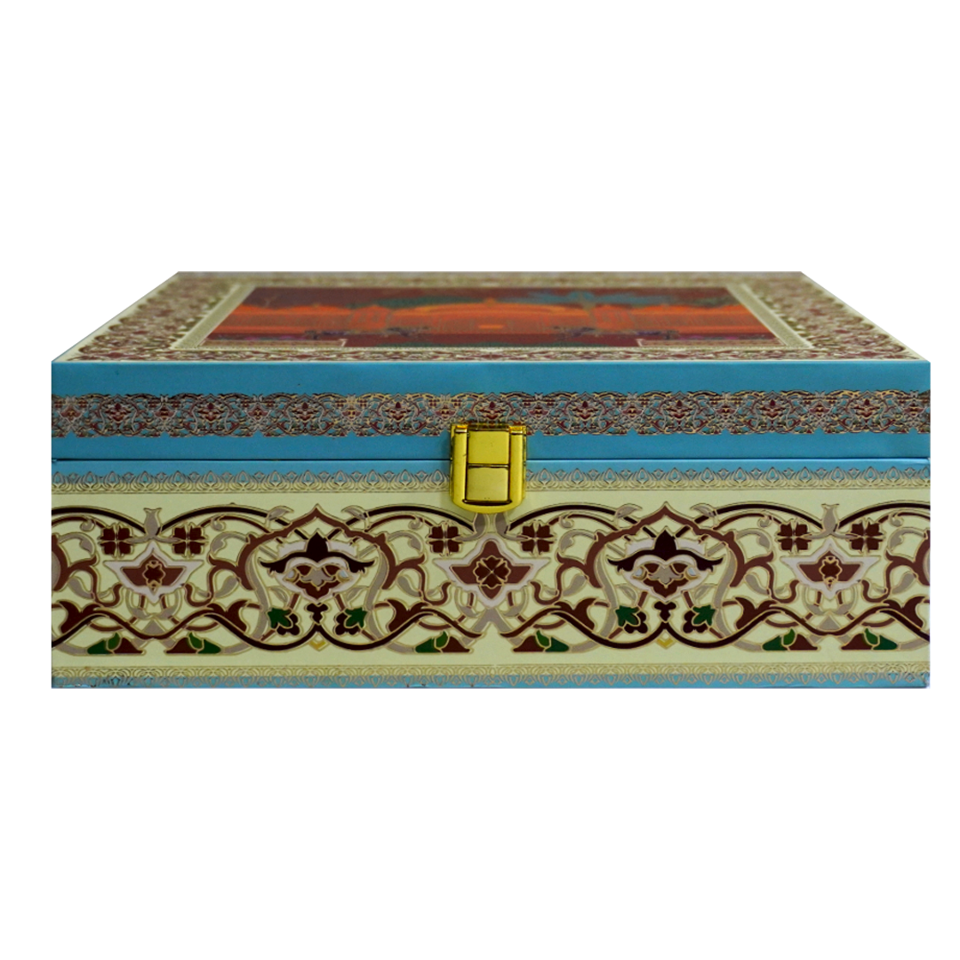 Blue Royal Horse Box Wedding Invitation-KBX1304