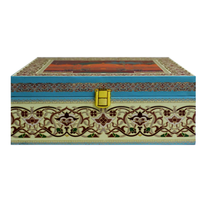 Blue Royal Horse Box Wedding Invitation-KBX1304