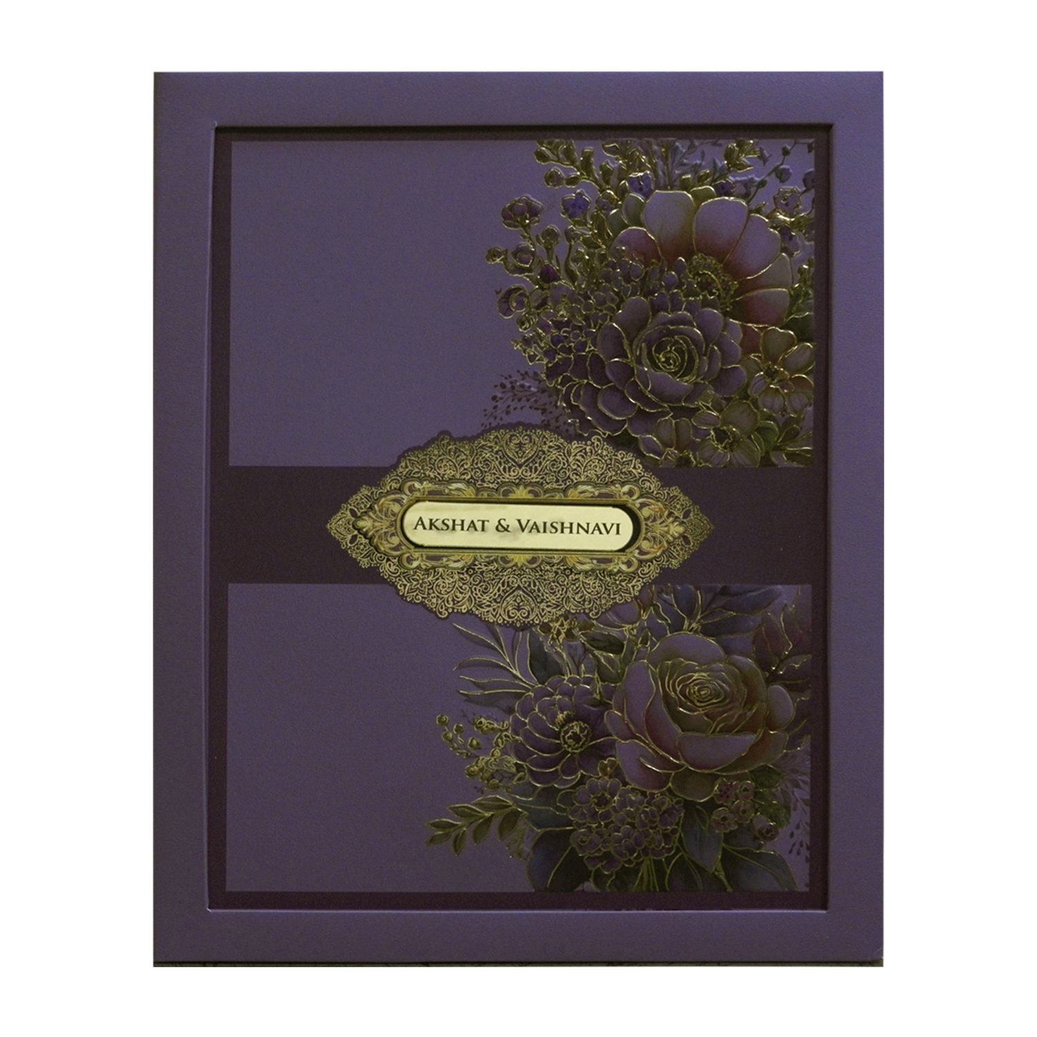 Purple Premium Padded Invitation Card-KPR24440