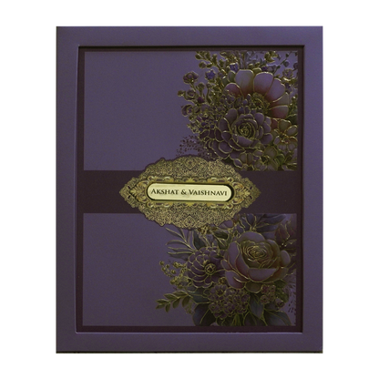 Purple Premium Padded Invitation Card-KPR24440