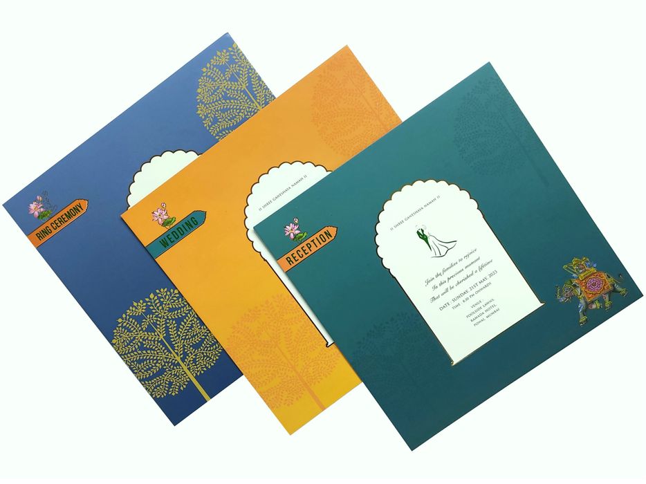White Elephant Wedding Invitation Card-King of Cards