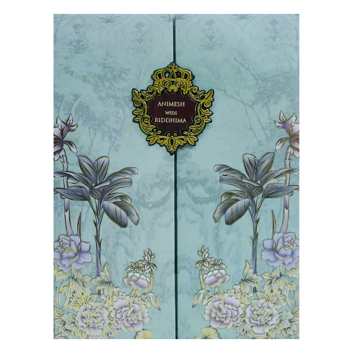 Pale Mint Green Padded Invitation-KVN07090
