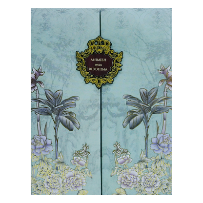 Pale Mint Green Padded Invitation-KVN07090