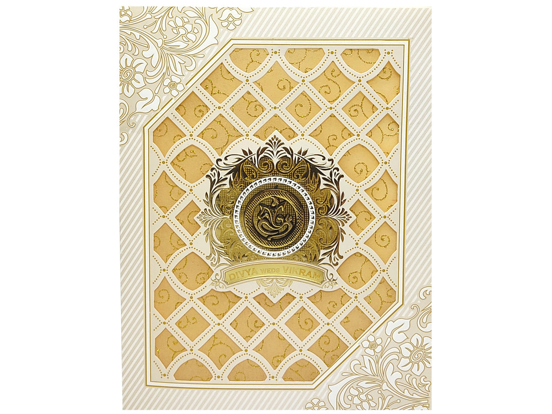 White Floral Jumbo Screen die cut With Wolly Sheet Design-KNJS2050