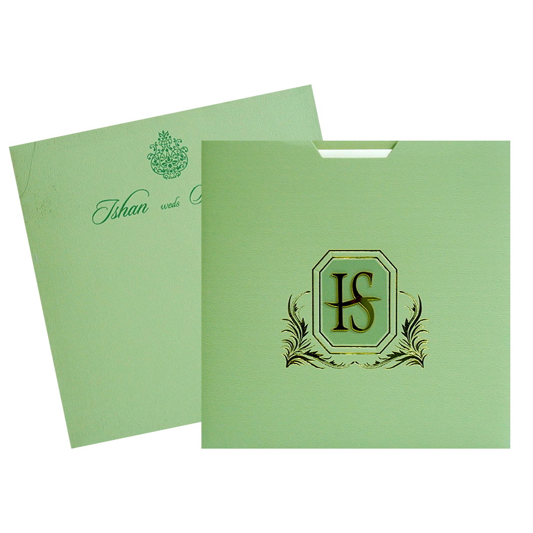 Mint Green Wedding Invitation-KRC30131