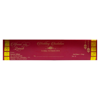 Silk White Satin Scroll Card-KJTS0063