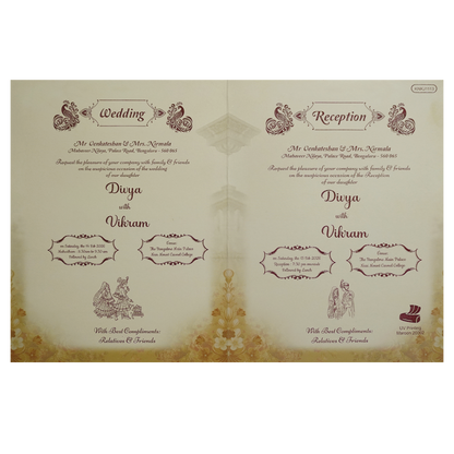 Pastel Green Chariot Nameplate Invitation Card-KNKJ1113