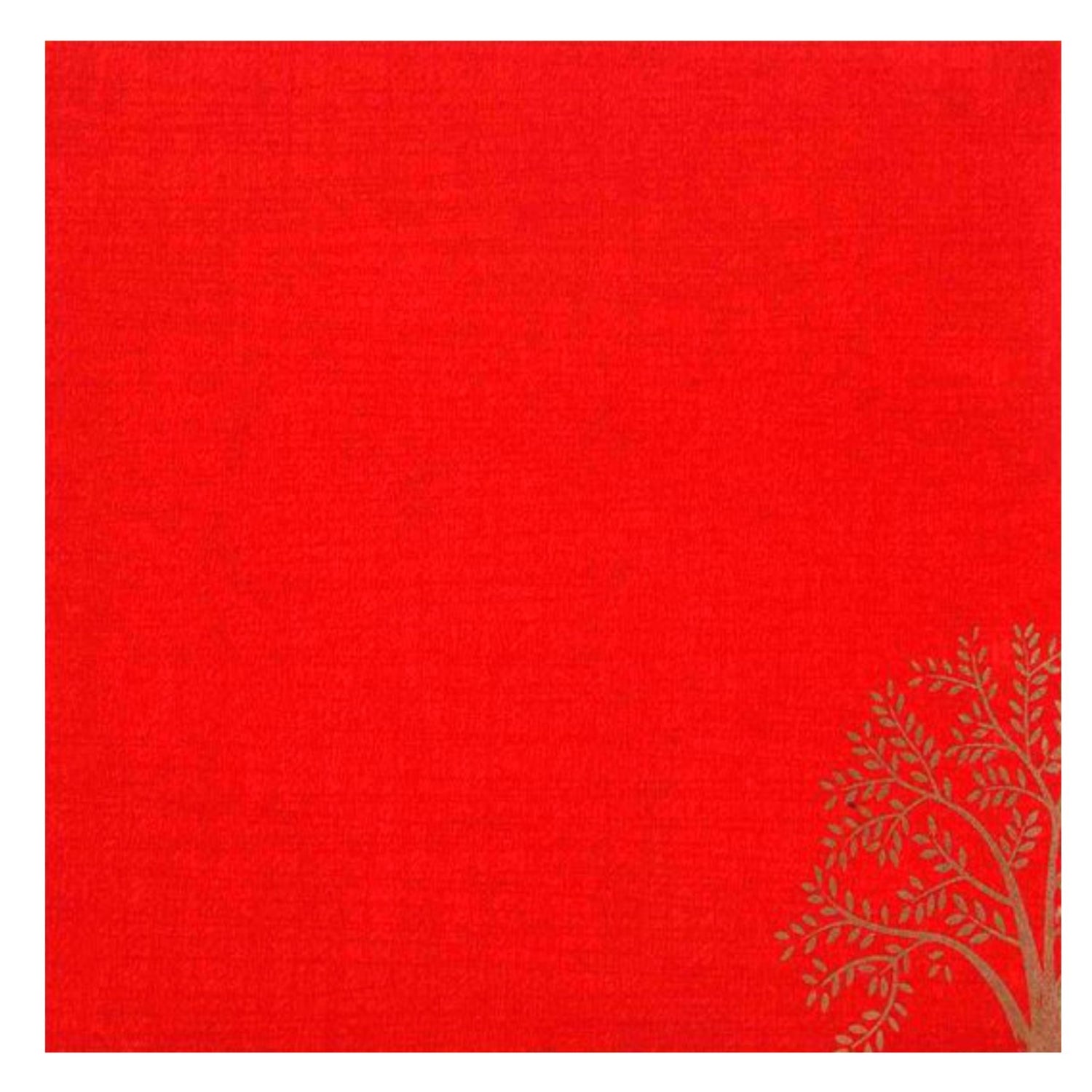 Royal Red Ganesha Tree Wedding Card-KNK43290