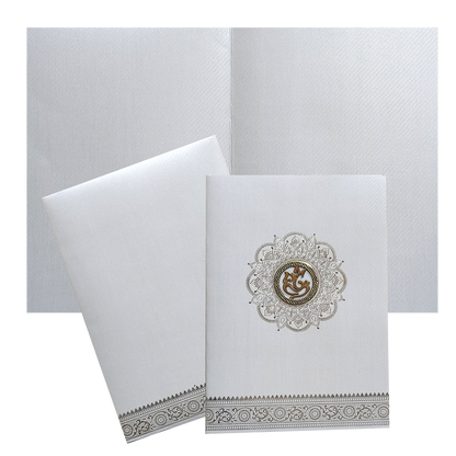Grey Traditional Single Sheet Wedding Card-King of Cards