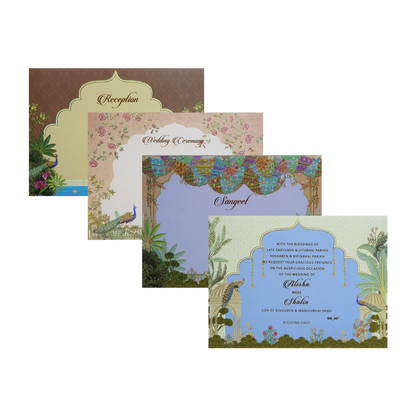 Olive Green Tracing Sheet Marriage Card-Kbm04670