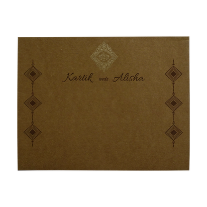 Brown Ganesha Box Invitation Card-King of Cards