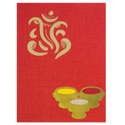 Classic Gold Shading With Laser Cut Ganesha Wedding Card-King of Cards