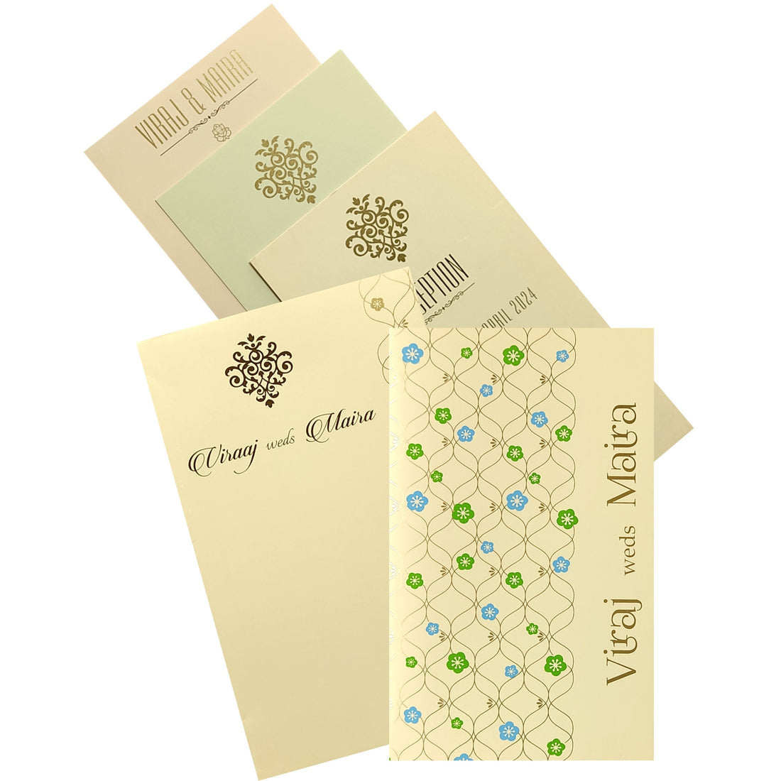 Light Pink Floral Invitation Card Design-KRC29881