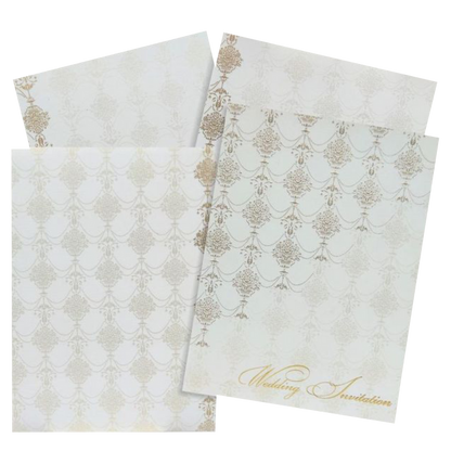 White Floral Invitation Card-King of Cards