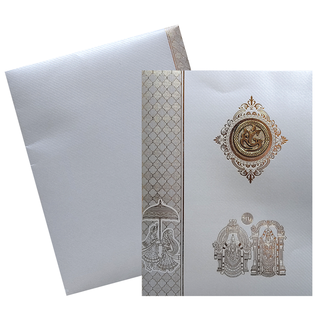 Grey Hindu Wedding Invitation Card-KNKGY5024