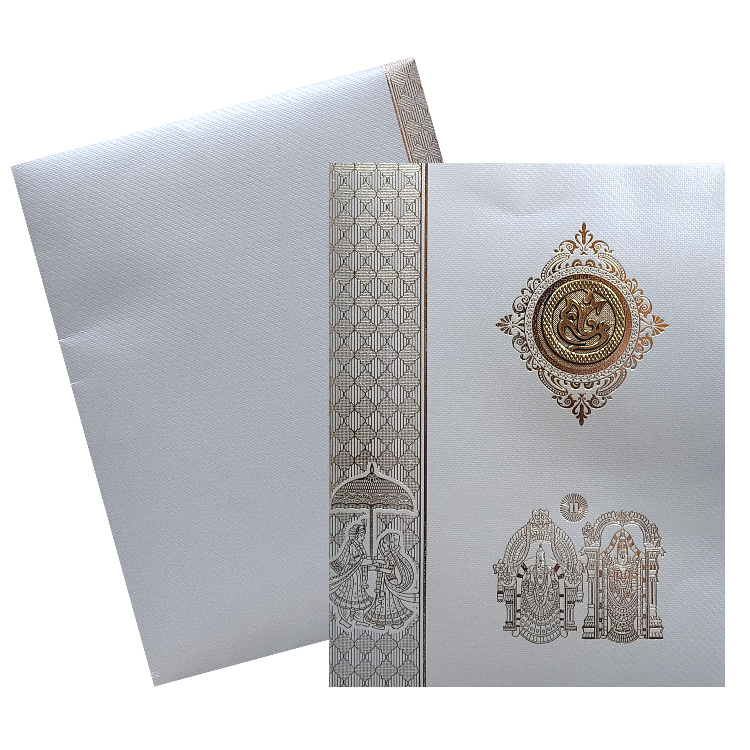 Grey Hindu Wedding Invitation Card-KNKGY5024