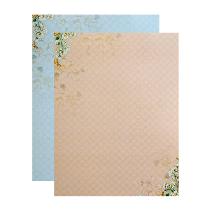 Cream Door Floral Nameplate Wedding Card-KNKJ1145