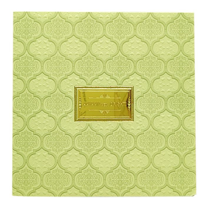 Gold Embossed Design Padded Invitation Card-King of Cards