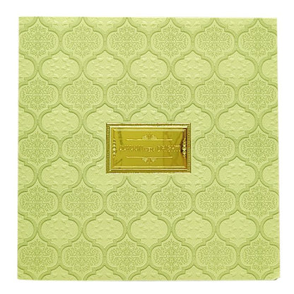 Gold Embossed Design Padded Invitation Card-King of Cards