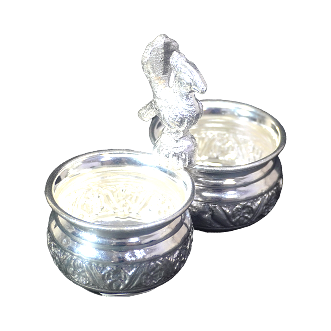 Twin Haldi Kumkum Holder-GRI0700