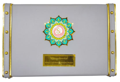 Grey Ultra Premium Luxury Invite With Two Sweet Boxes-KNKUP046-King of Cards