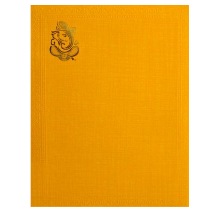 Orange Elephant Design With Ganesha-King of Cards