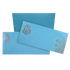 Light Blue Floral Metallic Invitation Card