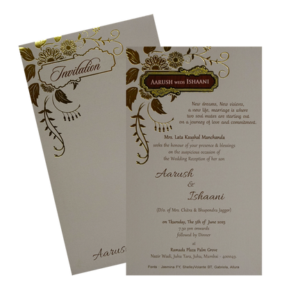 Beige Floral Single Card-King of Cards