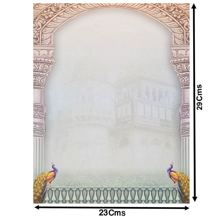 Bride And Groom With Palace View In Gold Foiling Print-KNKJ1095-King of Cards