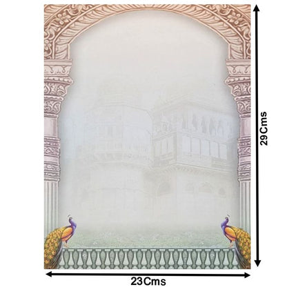 Bride And Groom With Palace View In Gold Foiling Print-KNKJ1095-King of Cards