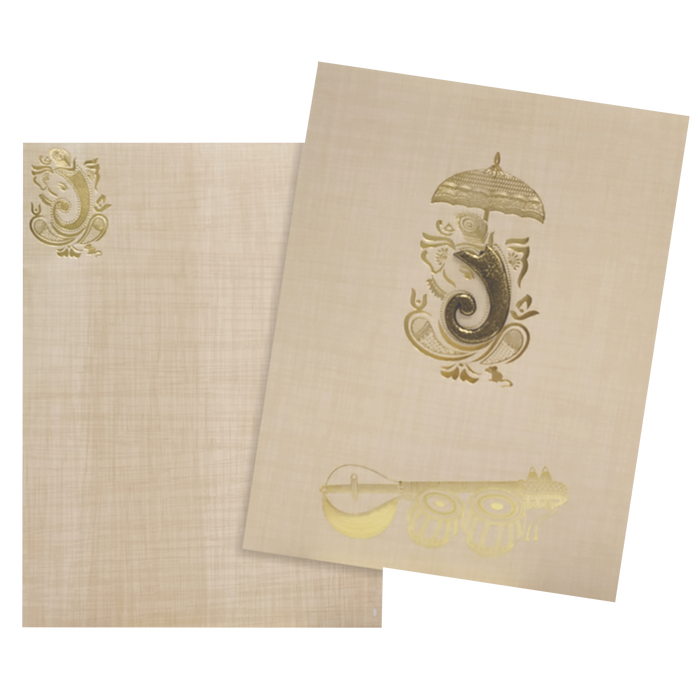 Sandal Metallic Jumbo Invitation-KNK5025S-King of Cards