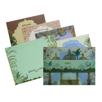 Olive Green Tracing Sheet Marriage Card-King of Cards