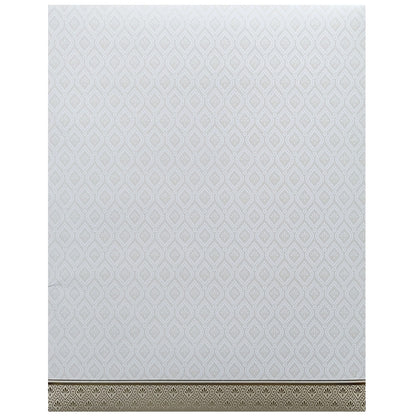 White Ganesha Embossed Invitation Card-KNJS2077