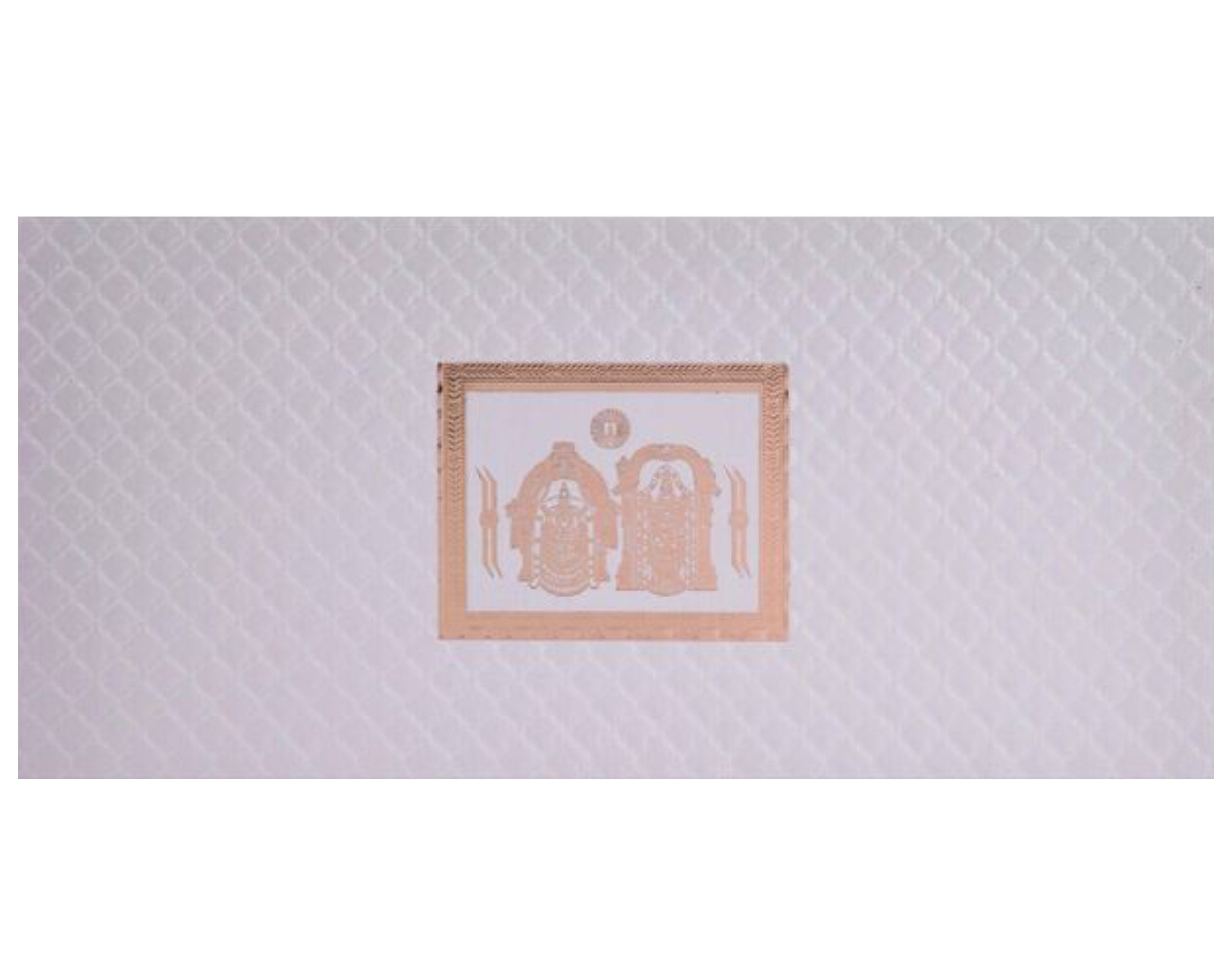 Pristine White Shading With Gold Foiling Balaji And Padhmavathi Wedding Card - KNK2521