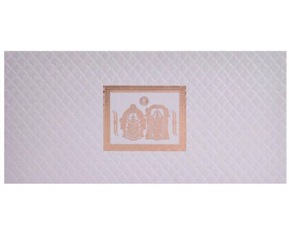 Pristine White Shading With Gold Foiling Balaji And Padhmavathi Wedding Card - KNK2521-King of Cards