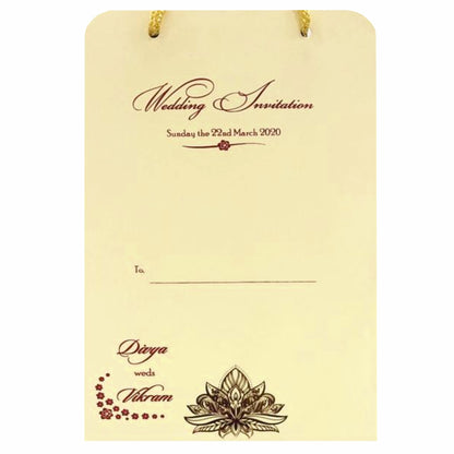 Yellow Floral Invitation Card-KNPR4505C