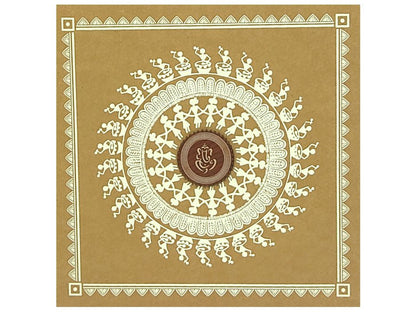 Brown Floral Invitation card-King of Cards