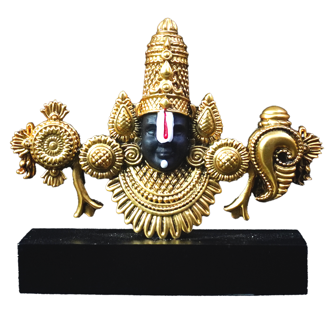 Gold Metal Lord Venkateshwara Face Idol-GRI0761