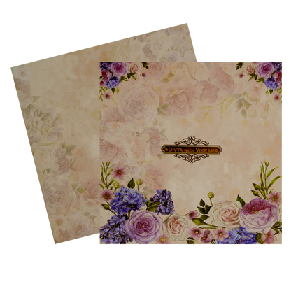 Light Peach Wedding Card-KNKD8105