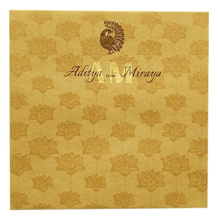 Brown Pink Floral Invitation Card-King of Cards