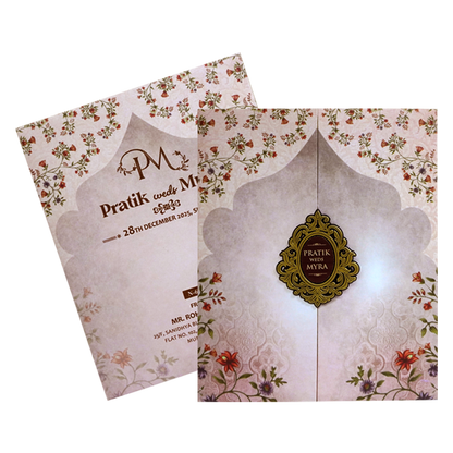 Rosy Brown Wedding Card-King of Cards