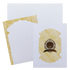 White Embossed Cream Floral Wedding Card-KNJS2084Y