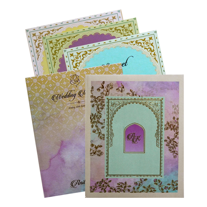 Very Light Orange Wedding Card-King of Cards