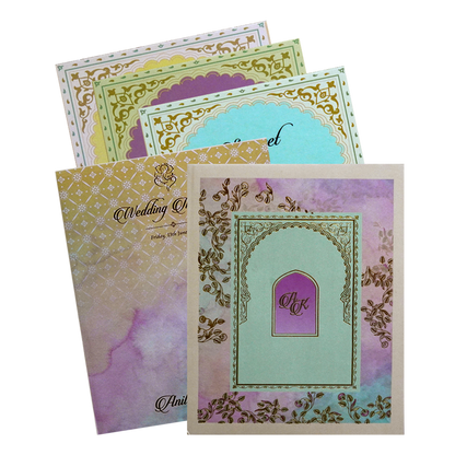 Very Light Orange Wedding Card-King of Cards