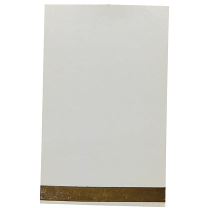 White Single Sheet With Gold Foil Border-knk3578