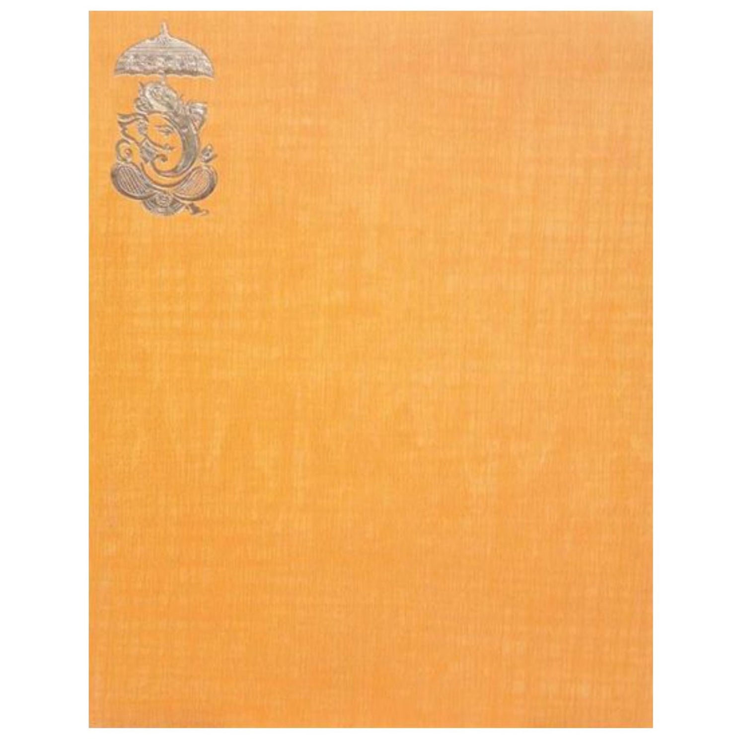 Orange Die Cut Ganesha Invitation