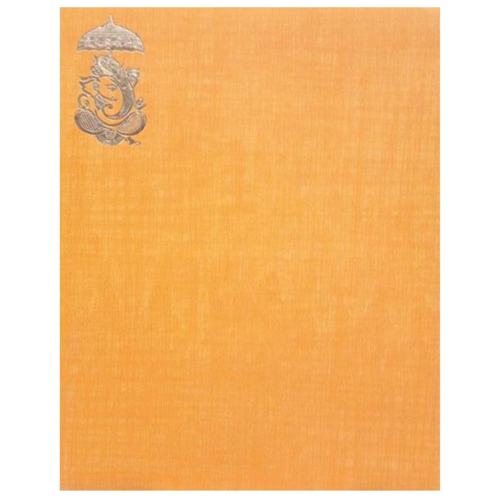 Orange Die Cut Ganesha Invitation