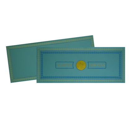 Aqua Blue Nameplate Invitation Card-King of Cards