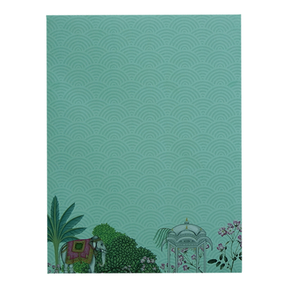 Green Floral Palace Invitation Card-KNKC4077